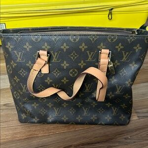 *Needs TLC* Louis Vuitton Classic Monogram Tote with Tan Accents